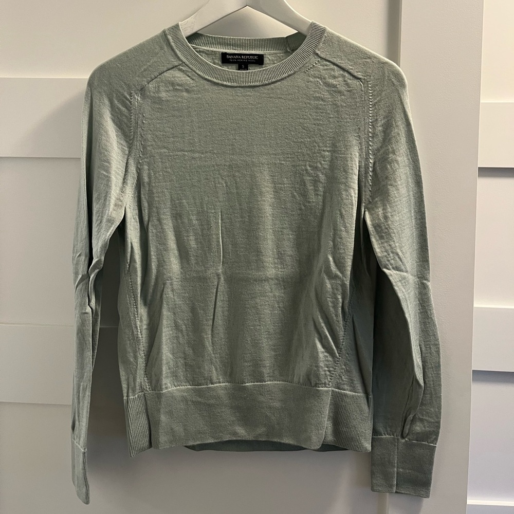Banana Republic Mint Green Merino Wool Sweater